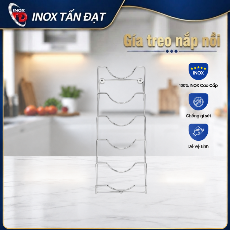 Giá treo nắp nồi inox 201