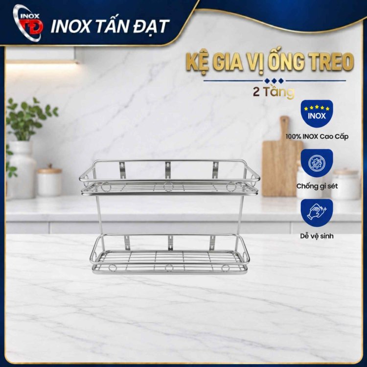 KỆ GIA VỊ ỐNG TREO