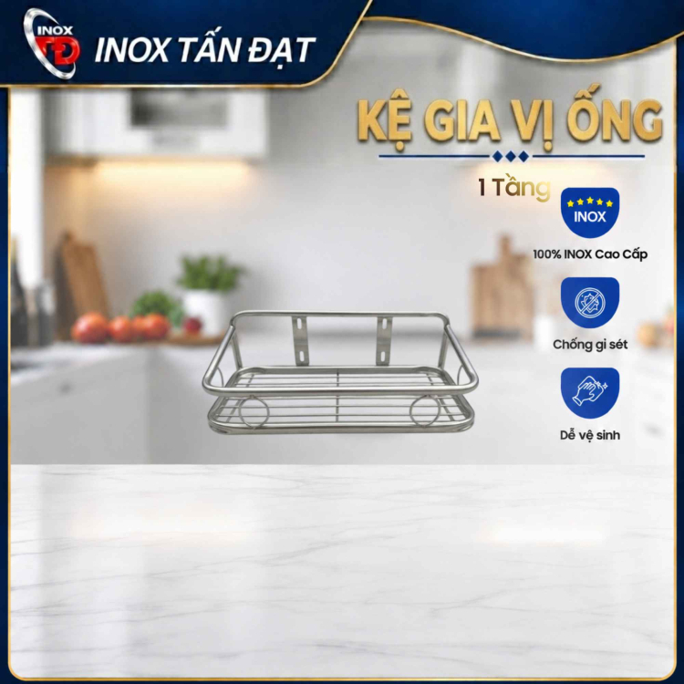 KỆ GIA VỊ ỐNG 1 TẦNG