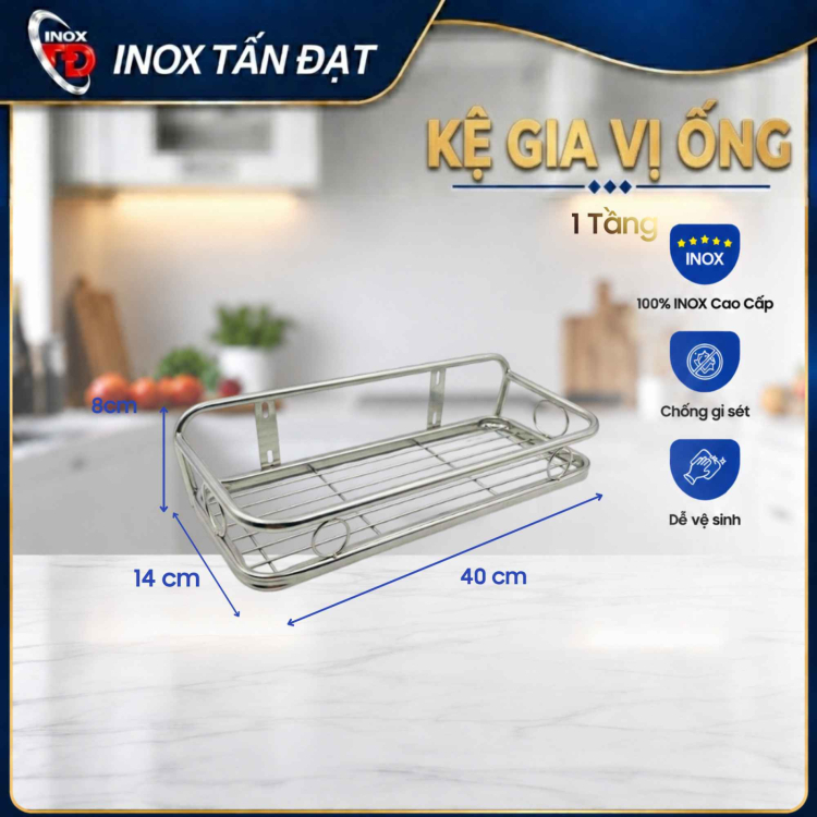 KỆ GIA VỊ ỐNG 1 TẦNG