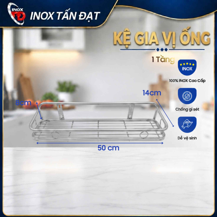 KỆ GIA VỊ ỐNG 1 TẦNG