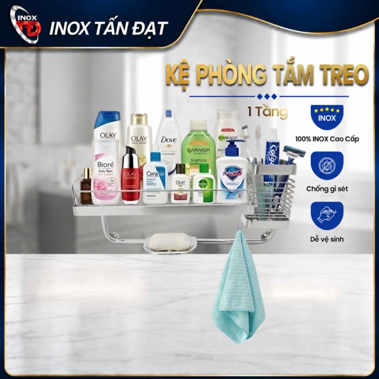 KỆ PHÒNG TẮM TREO 1 TẦNG