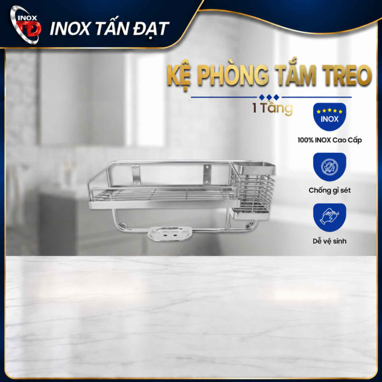 KỆ PHÒNG TẮM TREO 1 TẦNG