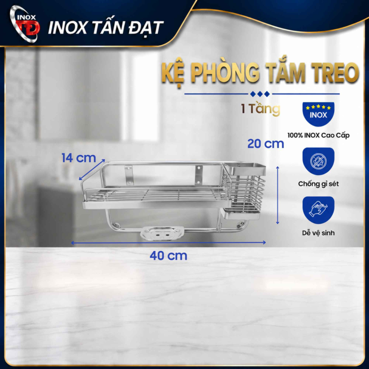 KỆ PHÒNG TẮM TREO 1 TẦNG