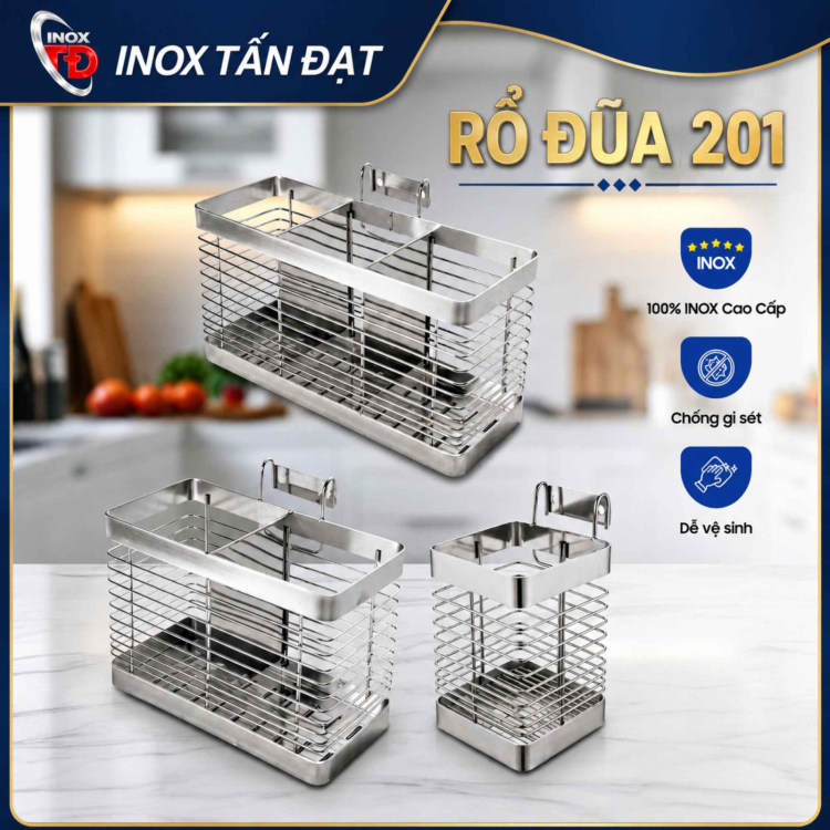 RỔ ĐŨA INOX 201 