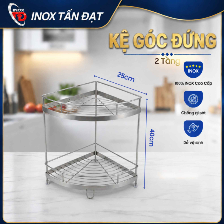 KỆ GÓC ĐỨNG 2 TẦNG 