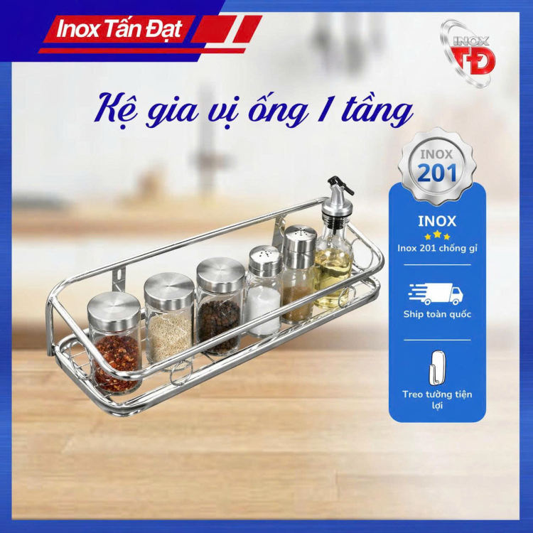 Kệ gia vị ống 1 tầng